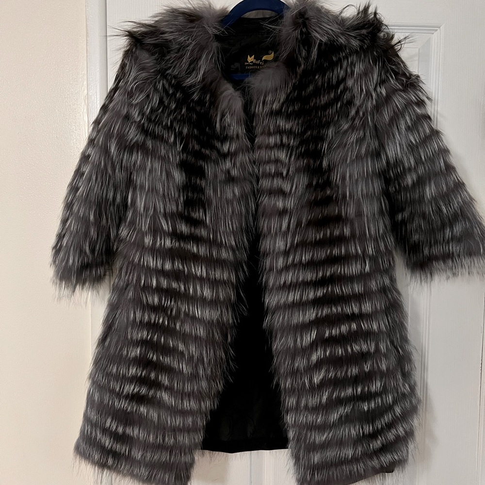 Real fox fur coat